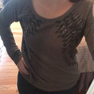 Wing inspired grey sweater!